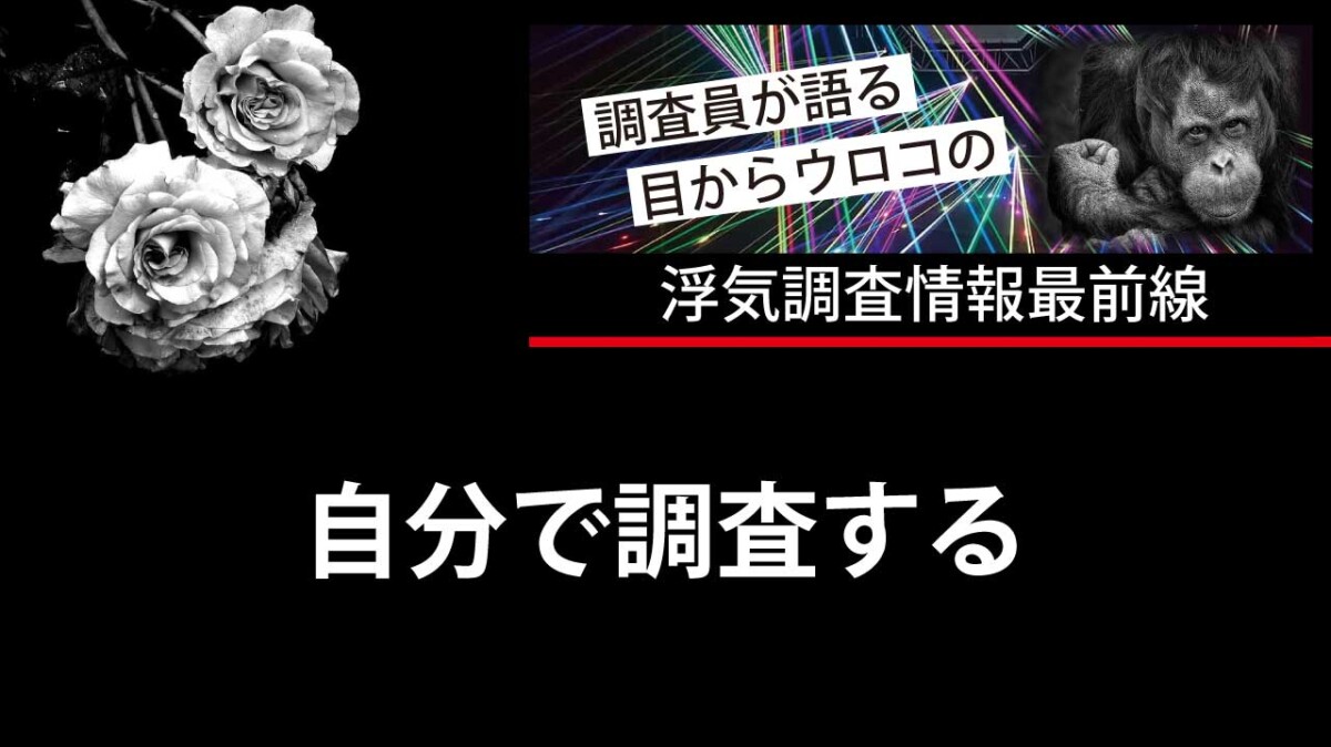 浮気調査を自分でする
