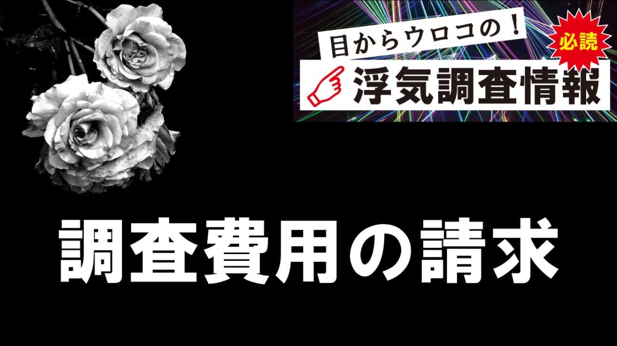 浮気調査費用を相手に請求する