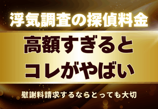 浮気調査の探偵料金が高すぎるとコレがやばいです