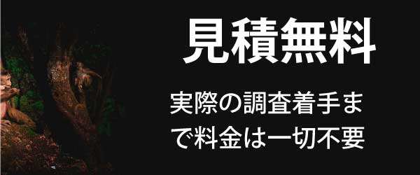 当探偵事務所では見積完全無料です。実際の調査着手まで料金は一切不要です。