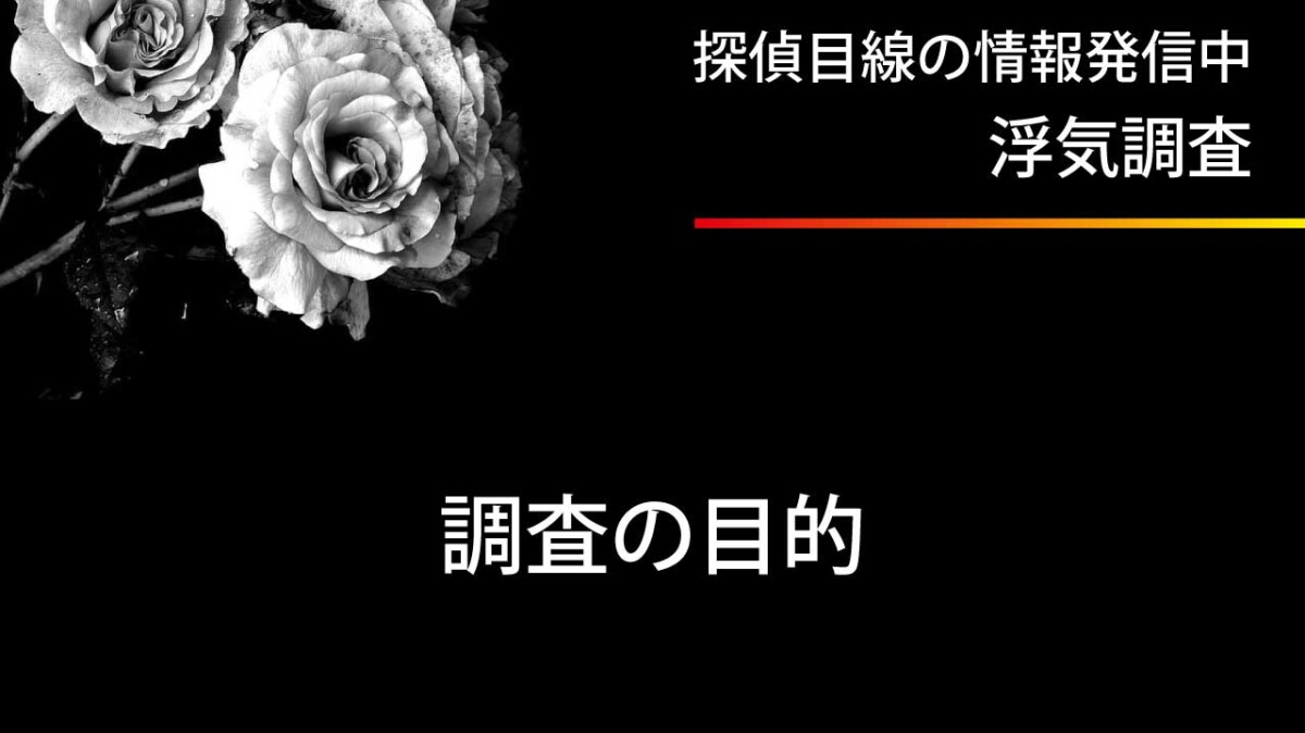 浮気調査の目的