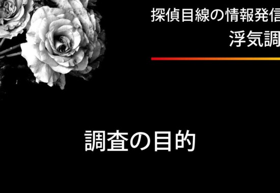 浮気調査の目的