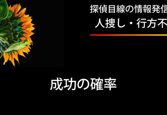 探偵による人捜しの成功率と成功の秘訣