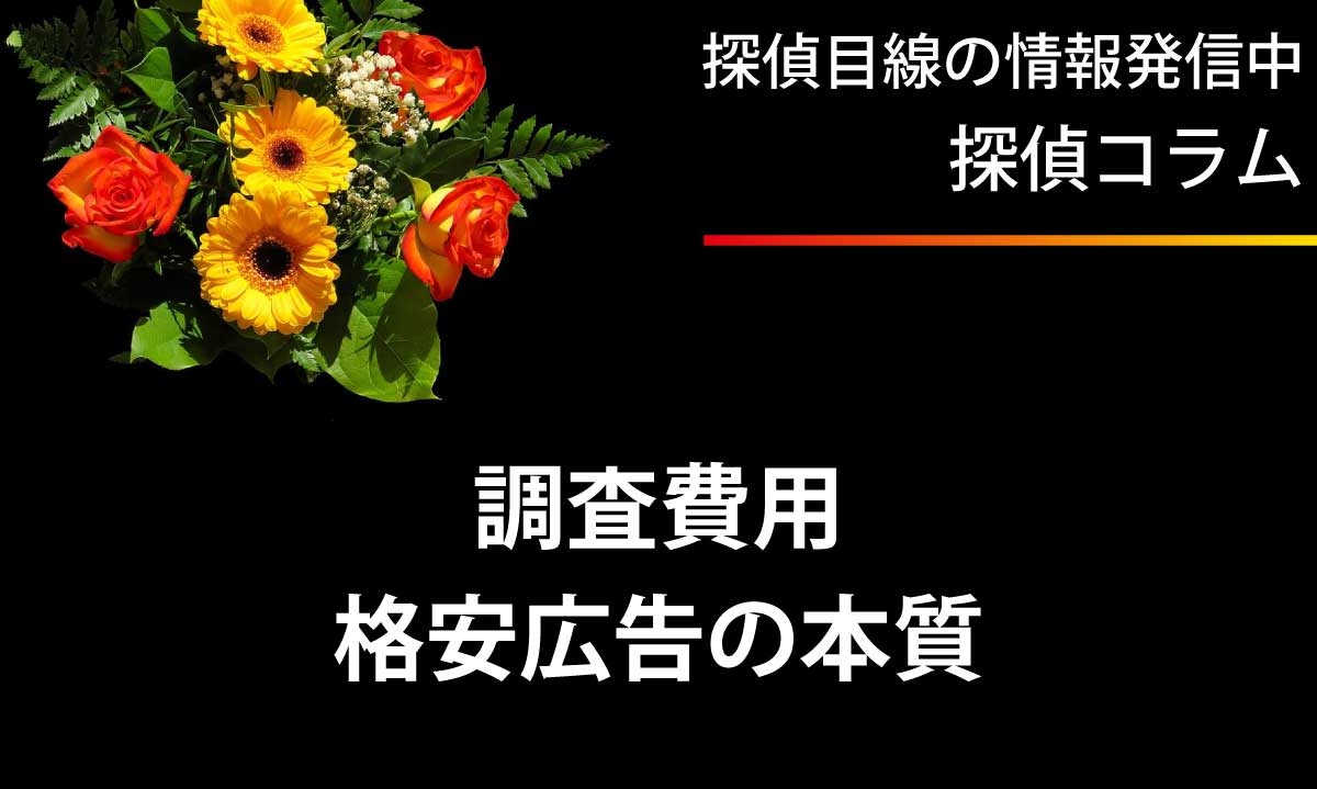 調査費用が格安広告の本質