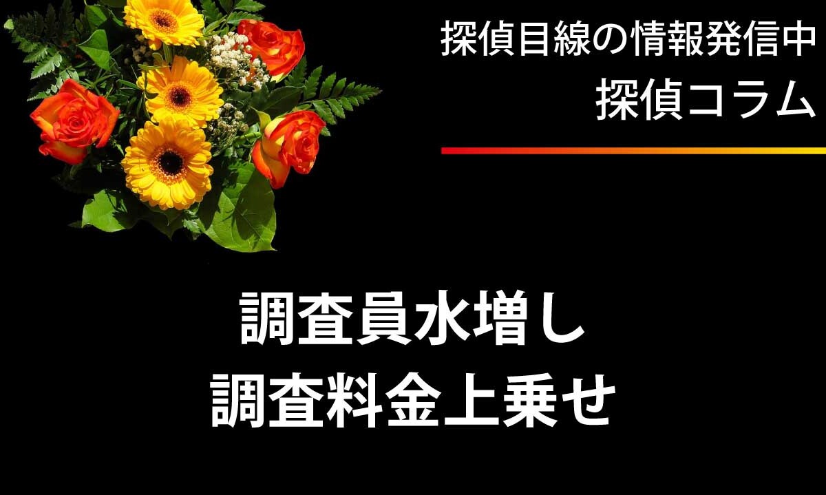 調査員の水増しによる調査料金の上乗せ