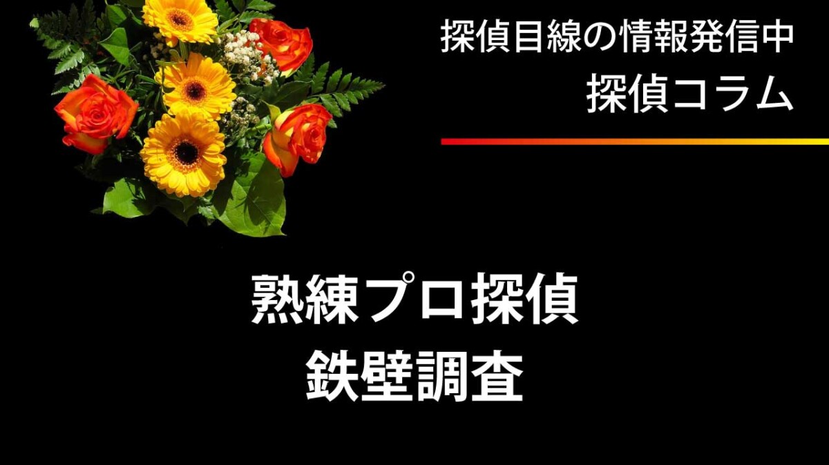 熟練のプロ探偵が本格調査