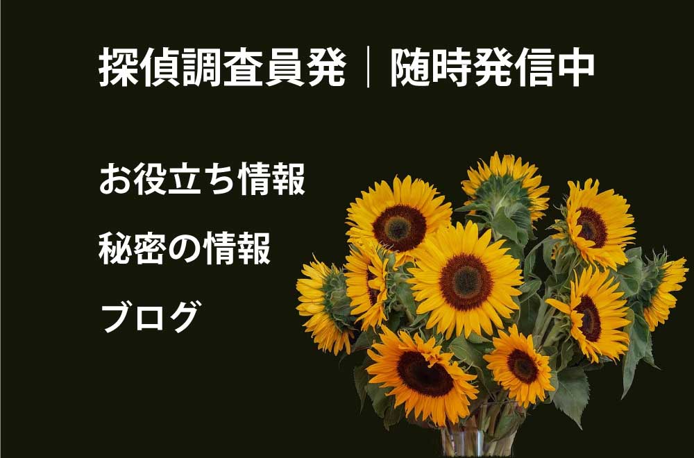 調査員発のお役立ち情報や秘密の情報を随時発信中