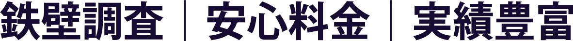 鉄壁調査｜安心料金｜実績豊富