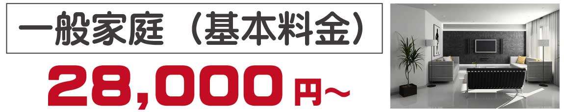 一般家庭の調査は28000円から